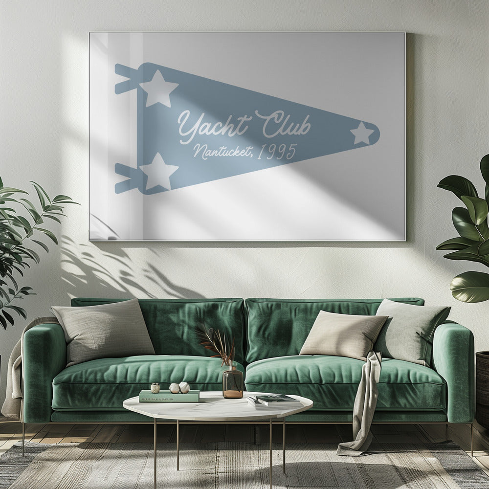 Blauer Wimpel des Yachtclubs | Leinwand