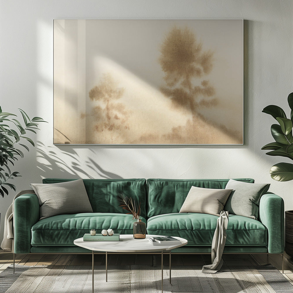 Nebelige Wiese | Leinwand