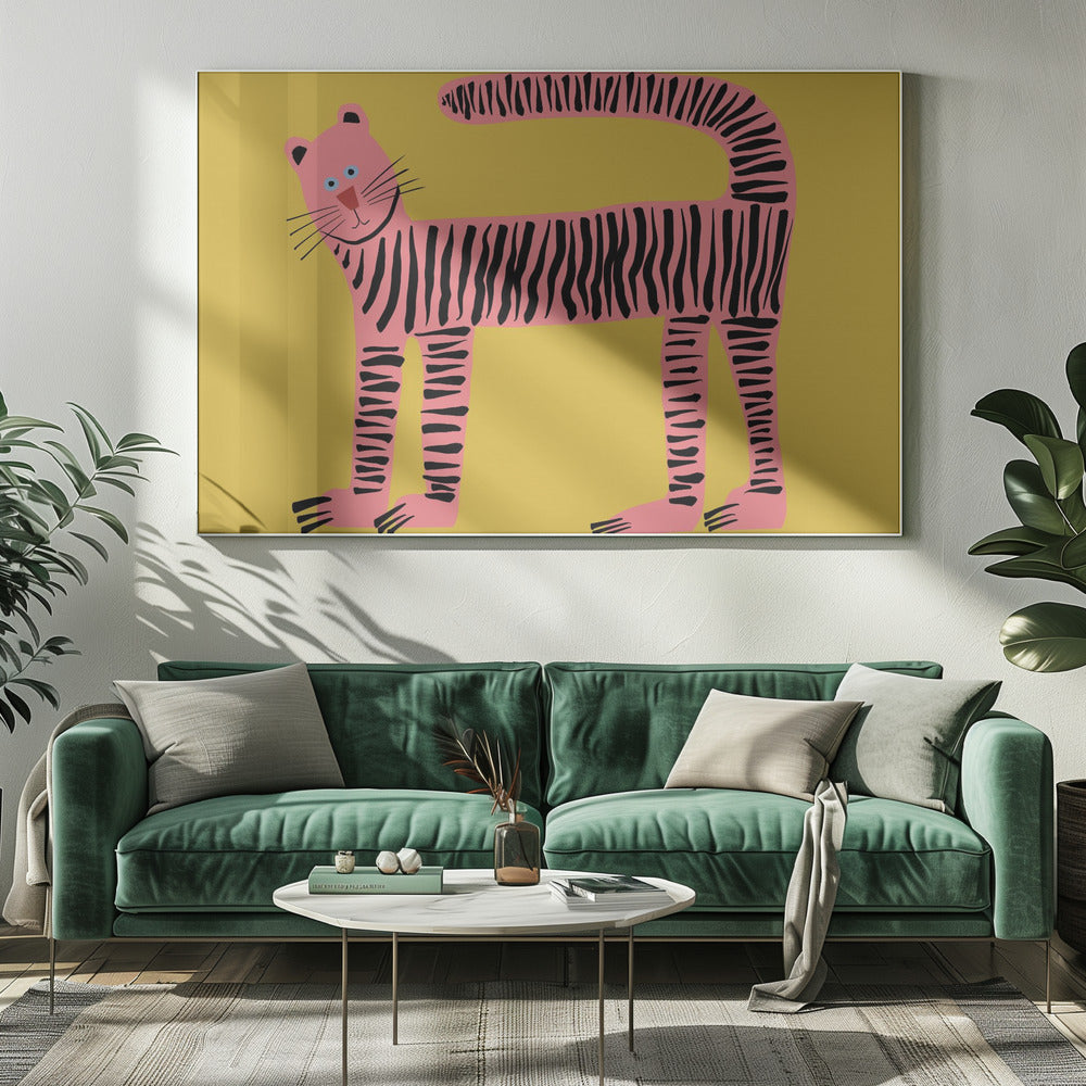 Tigerkatze gelb | Leinwand