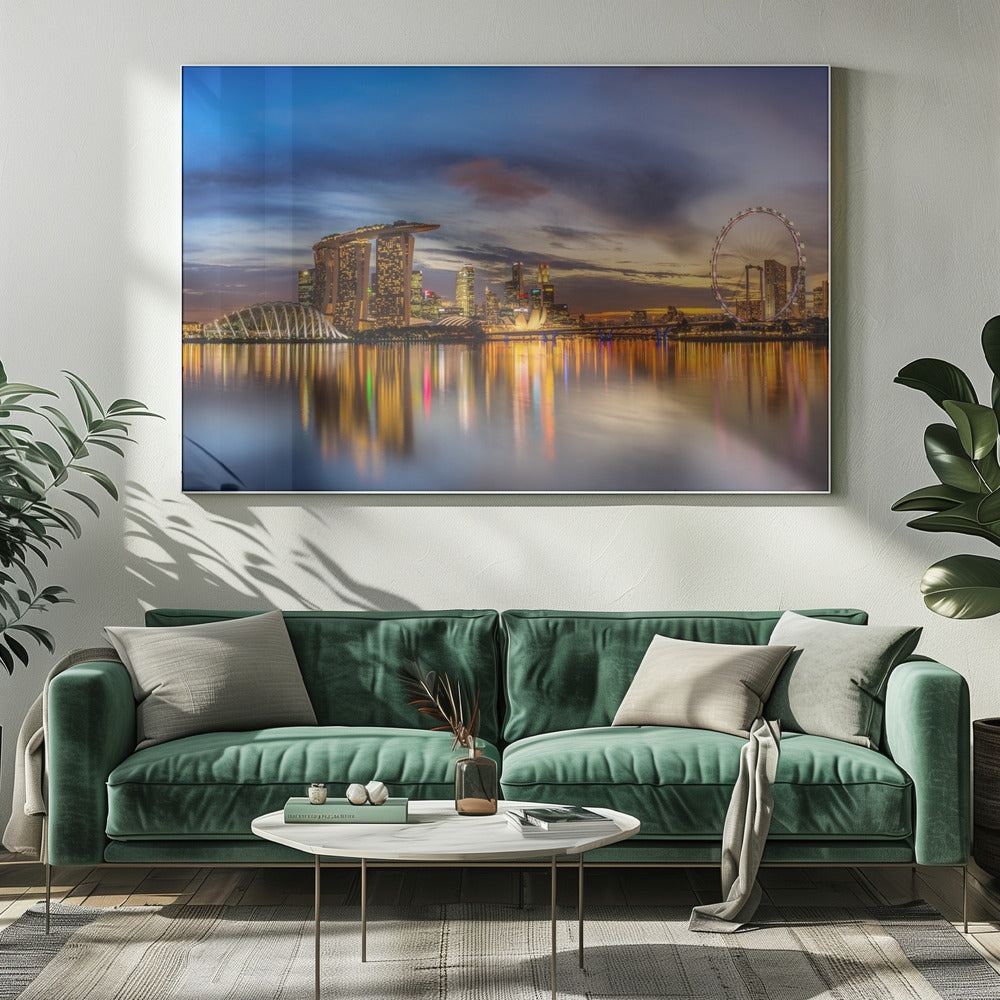 Sonnenuntergang an der Bucht | Leinwand