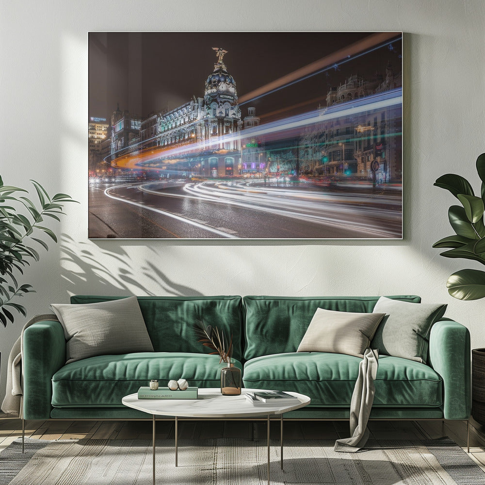 Madrid Verkehr | Leinwand