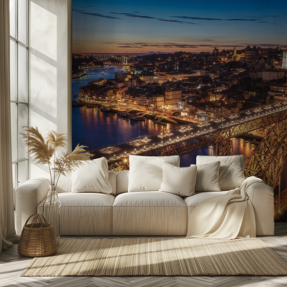 Portugal - Porto Blaue Stunde | Hintergrundbild