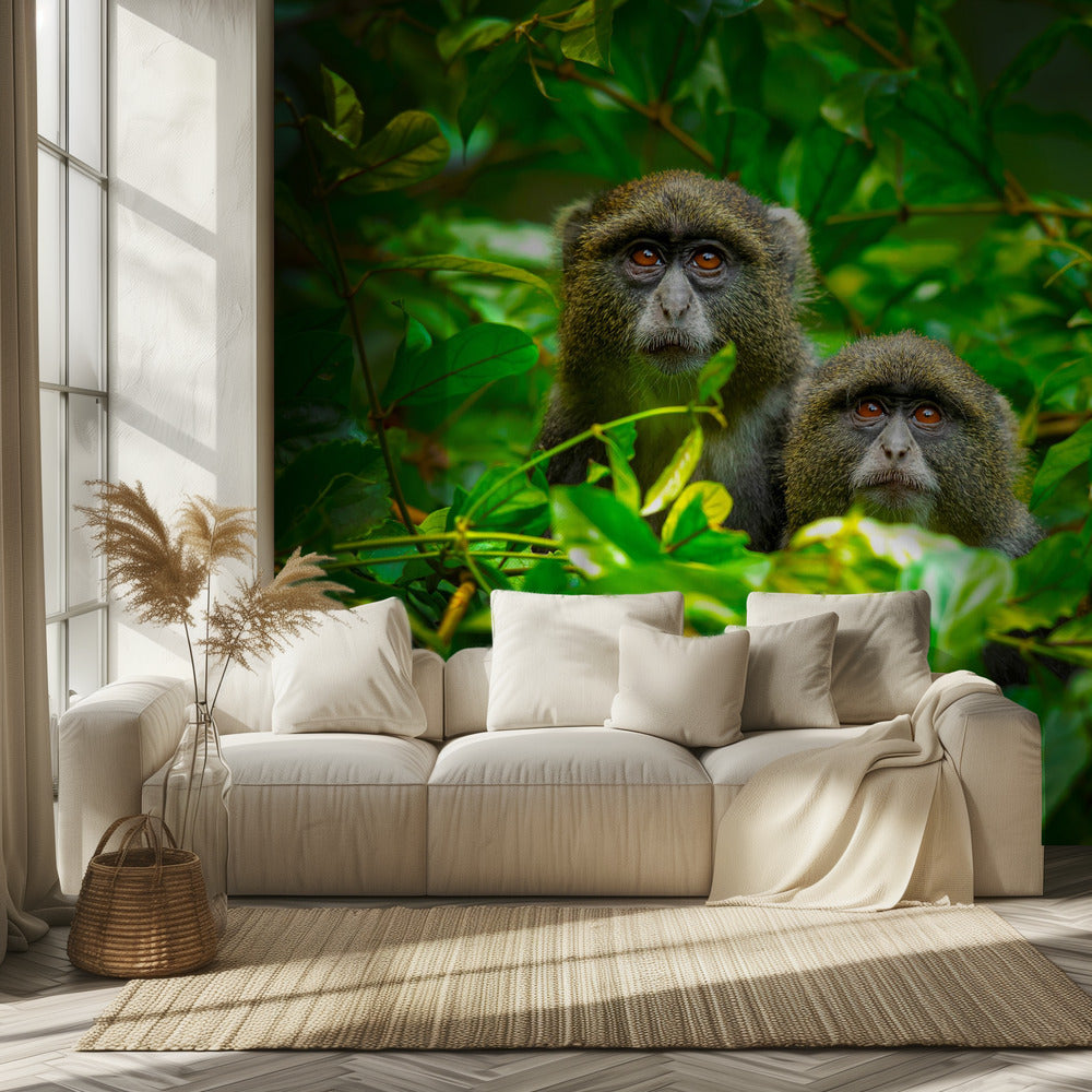 Blauer Affe | Tapete