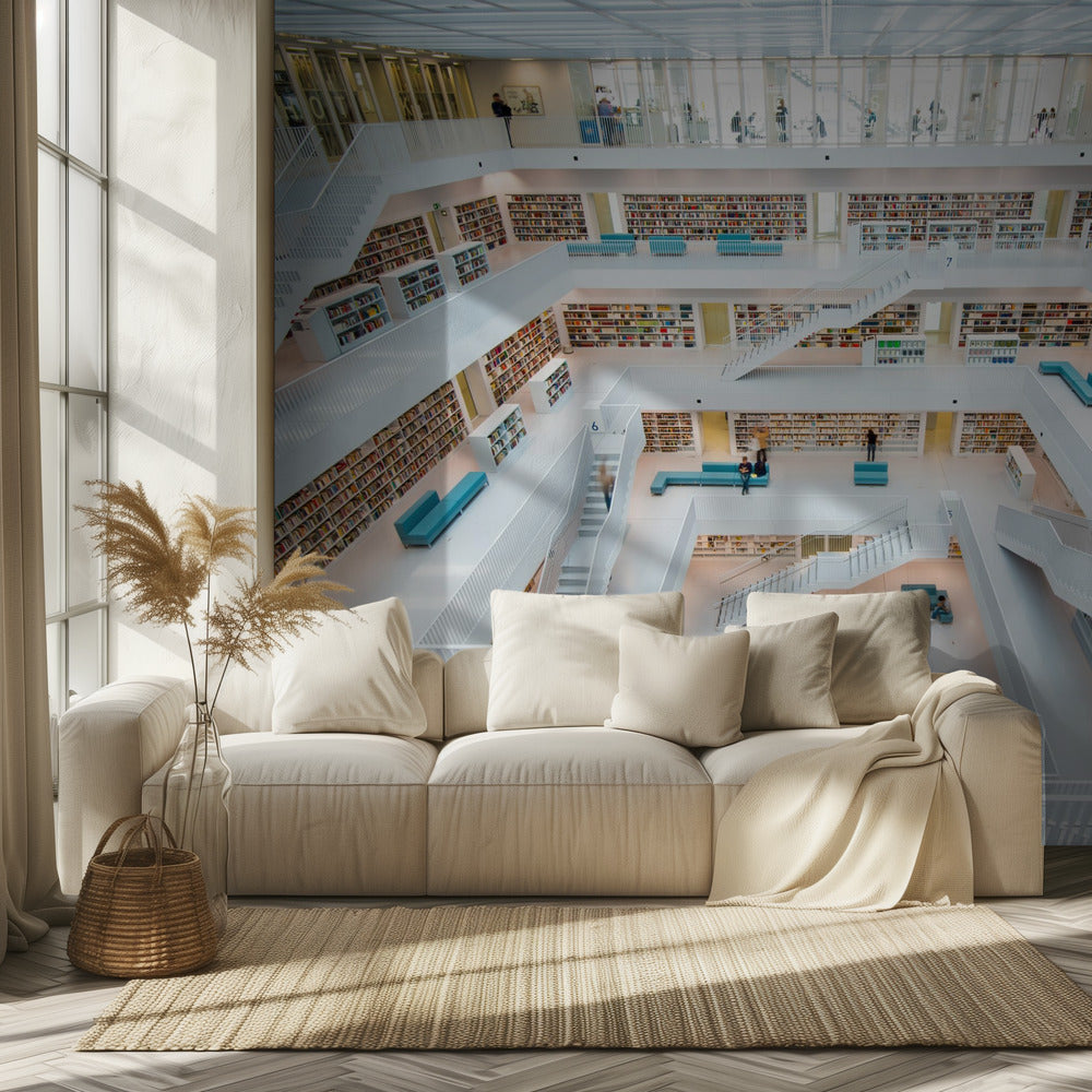 Bibliothek Stuttgart | Tapeten