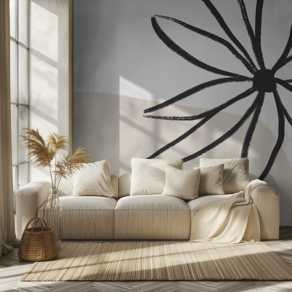 Blume und Creme | Tapete