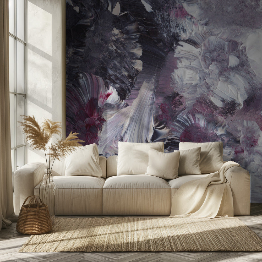 Florale impressionistische Pinselstriche | Tapete