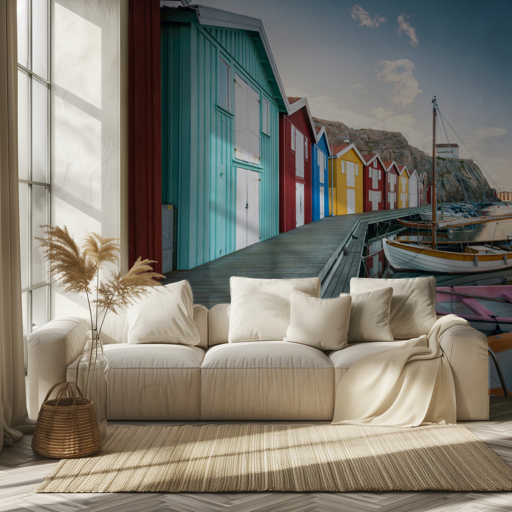 Farbiger Hafen | Tapete
