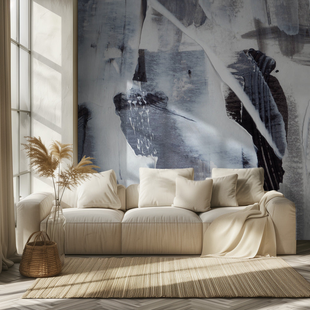 Monochrome Pinselstriche | Tapete