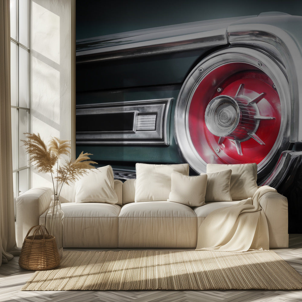 Amerikanischer Oldtimer Galaxie 500 1964 Heck | Hintergrundbild