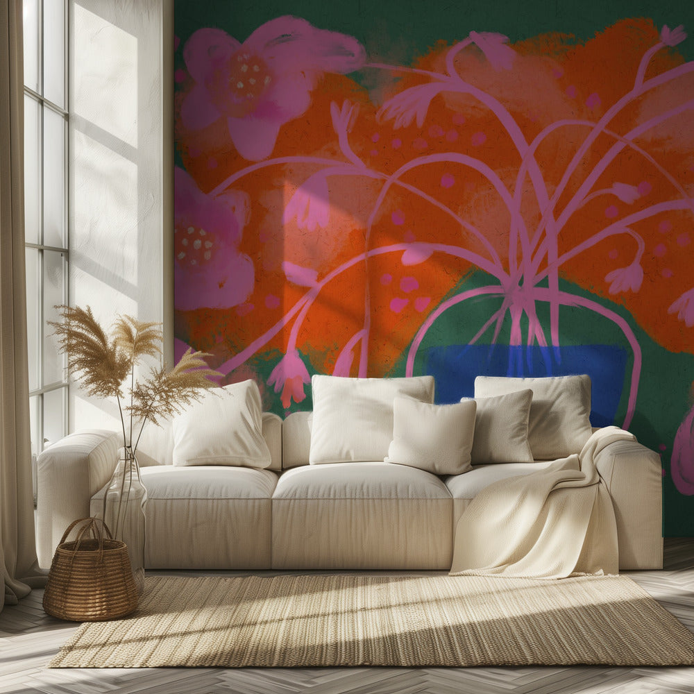 Floral Burst Symphony | Tapete