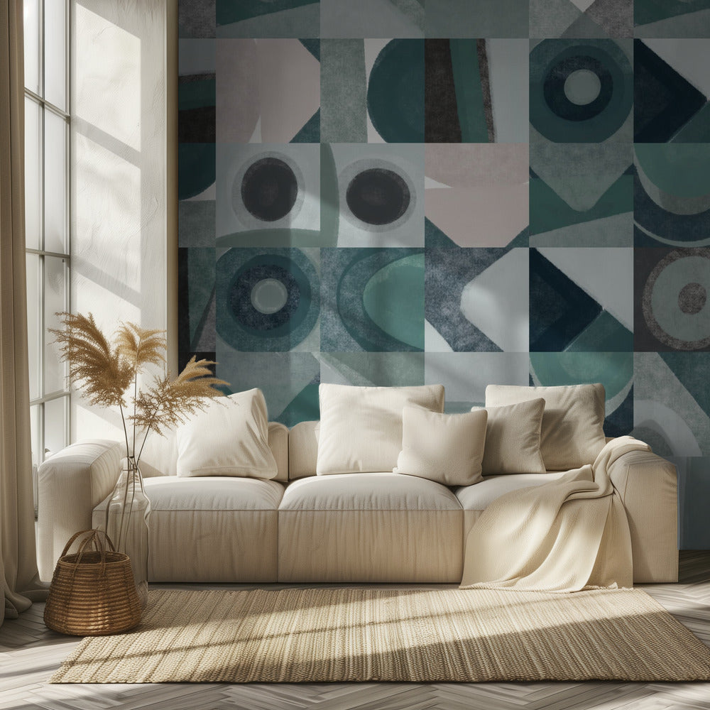 Harmonie der geometrischen Abstraktion | Tapete