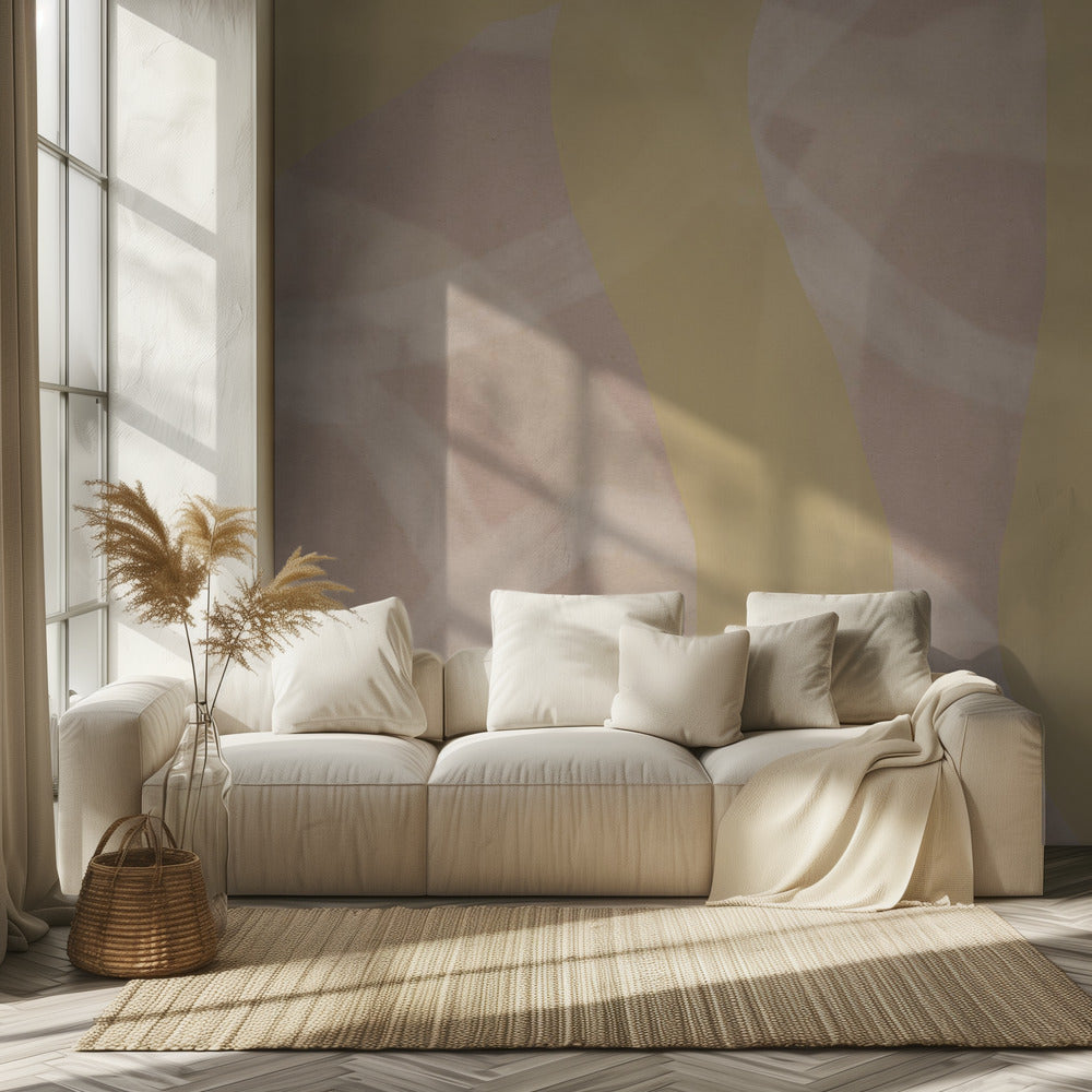 Neutrales abstraktes Aquarell in Nude und Pastell 11 | Tapete