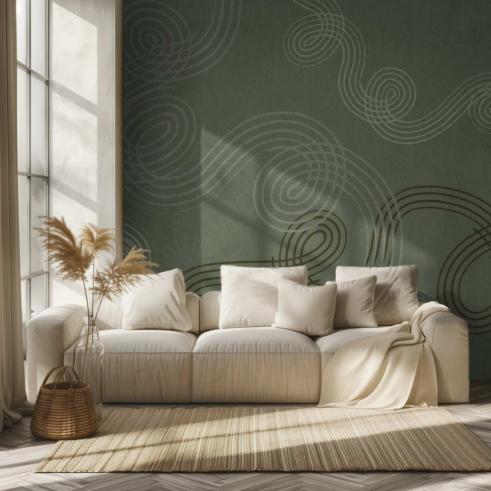 Calming Essentials Loops Salbeigrün | Tapete