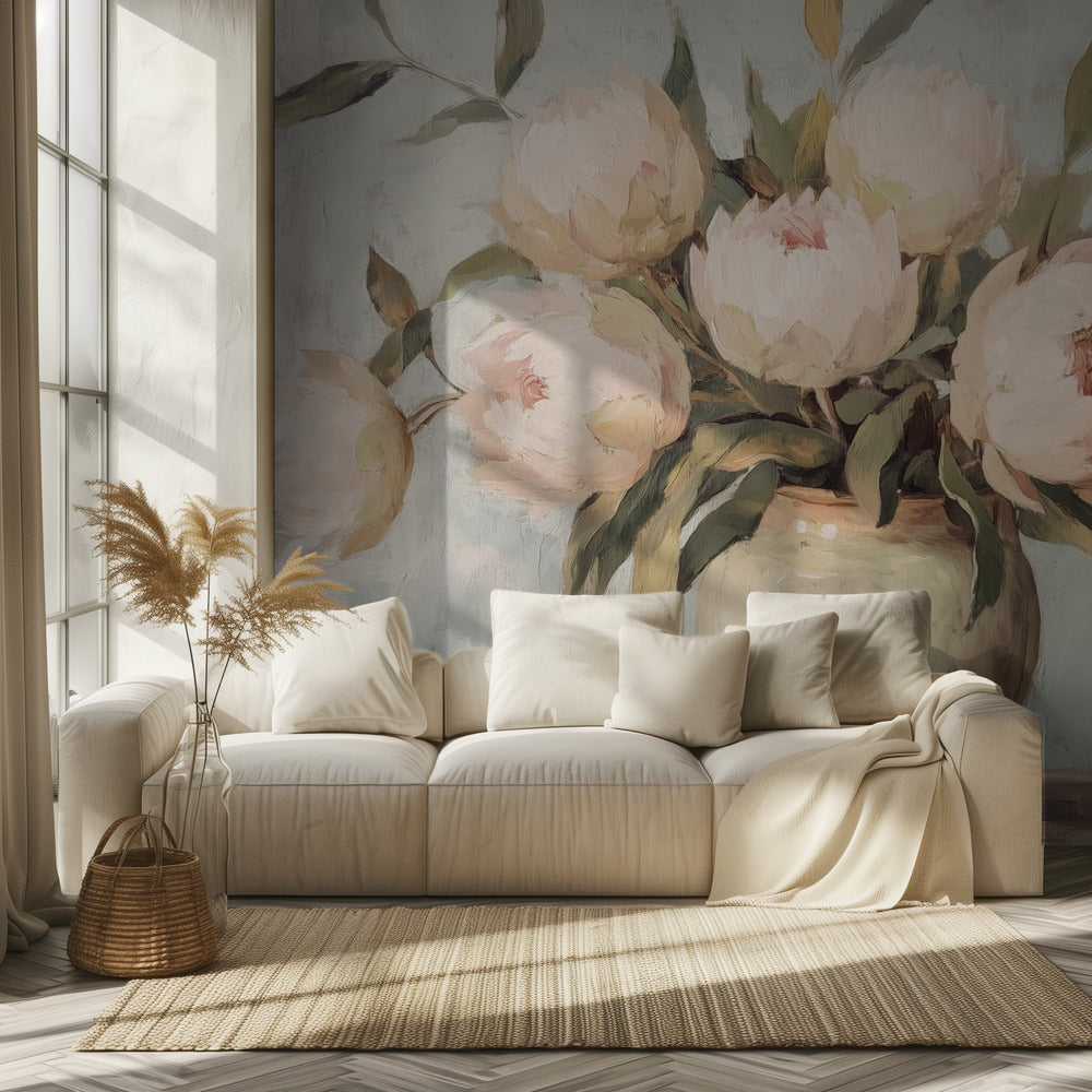 Pfingstrosen Blumen Stillleben | Tapete