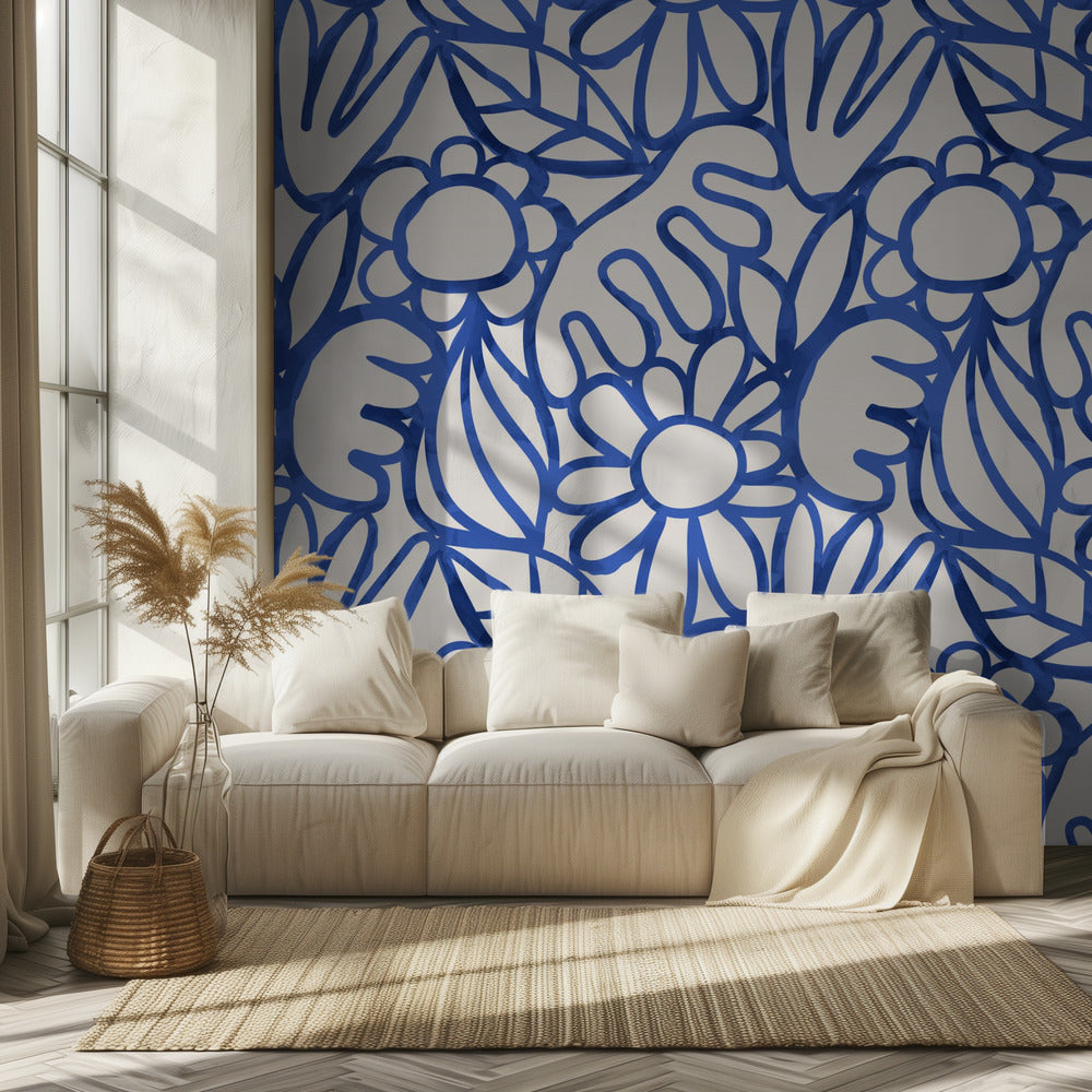 Florales Harmonie-Labyrinth | Tapete
