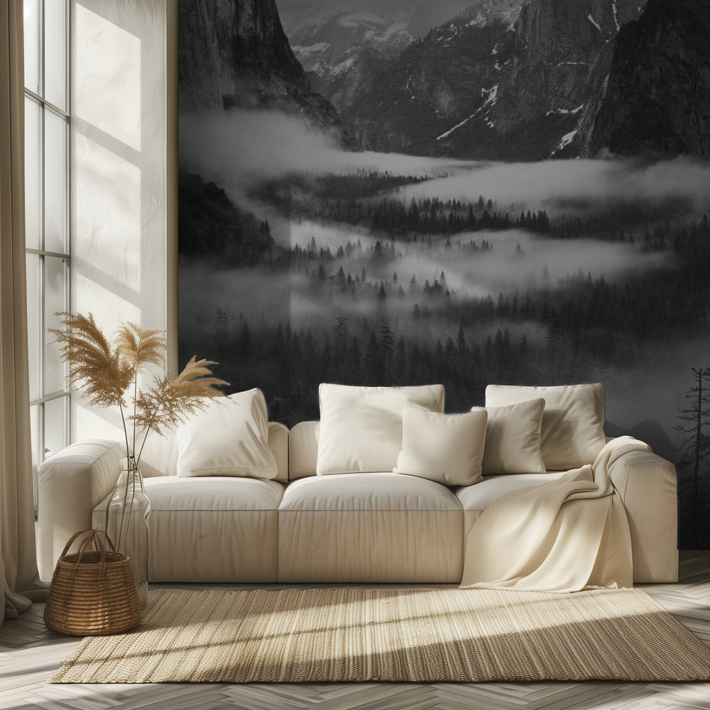 Nebel im Yosemite Valley | Hintergrundbild