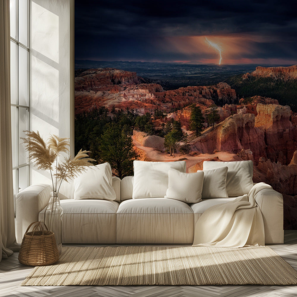 Blitz über dem Bryce Canyon | Hintergrundbild