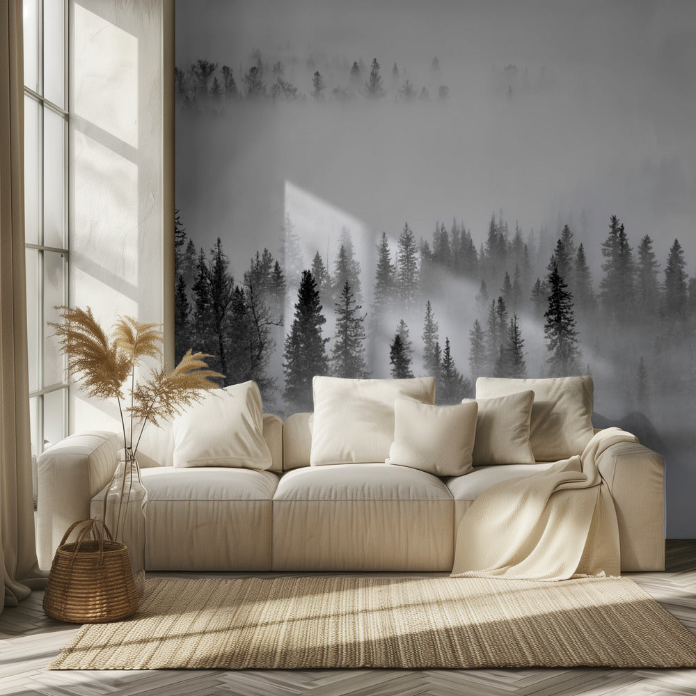 Nebliger Wald | Tapete