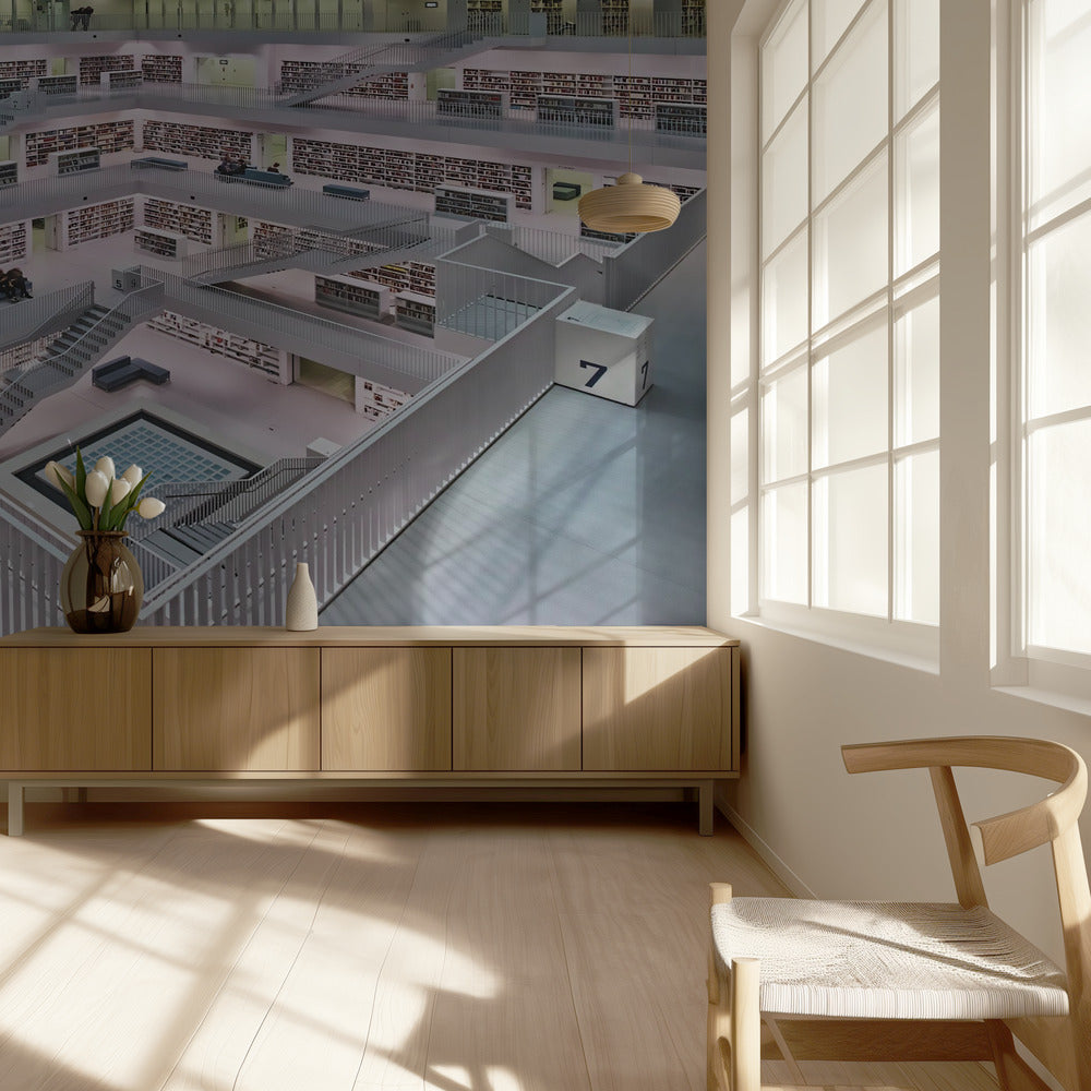 Stadtbibliothek Stuttgart Innenraum I | Tapete