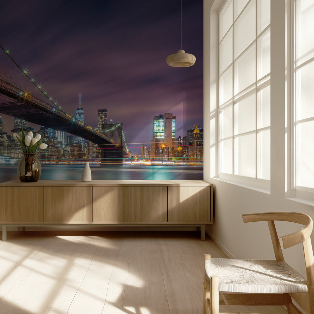 Brooklyn Bridge bei Nacht | Hintergrundbild
