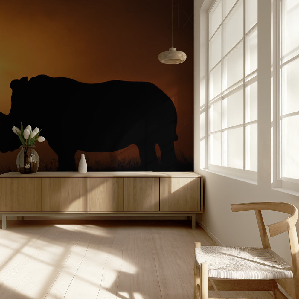 Rhino Sunrise | Wallpaper
