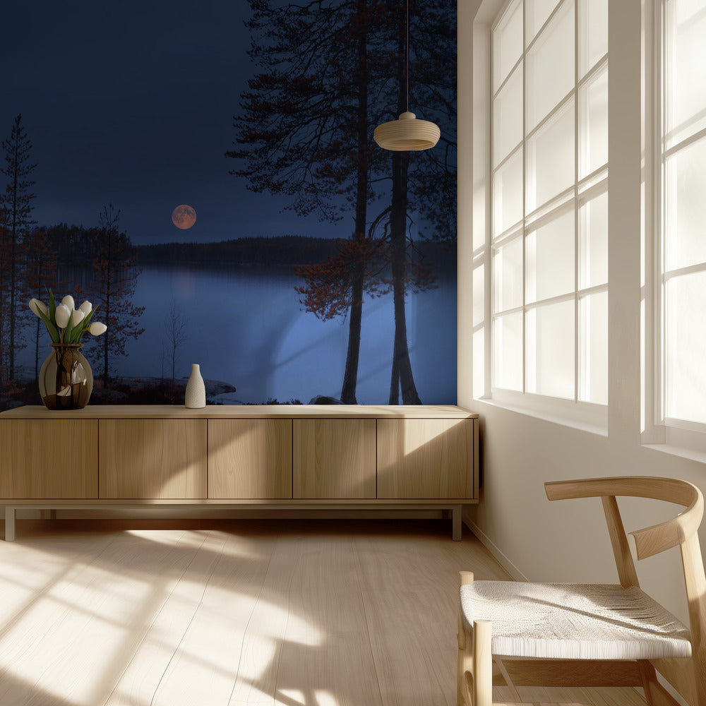 Roter Mond | Tapete