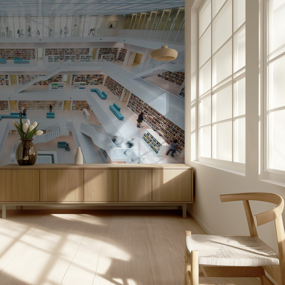 Bibliothek Stuttgart | Tapeten