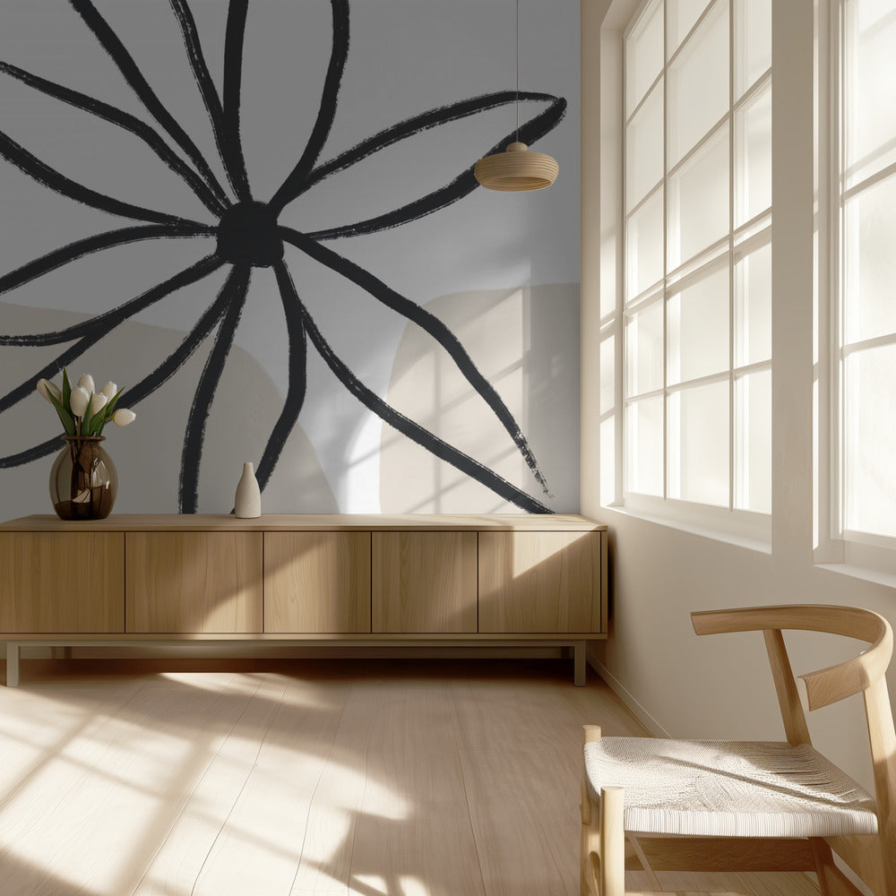 Blume und Creme | Tapete