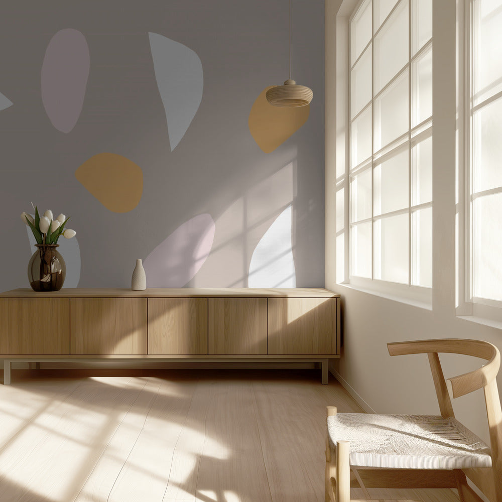 Minimalistische Pastellformen | Tapete
