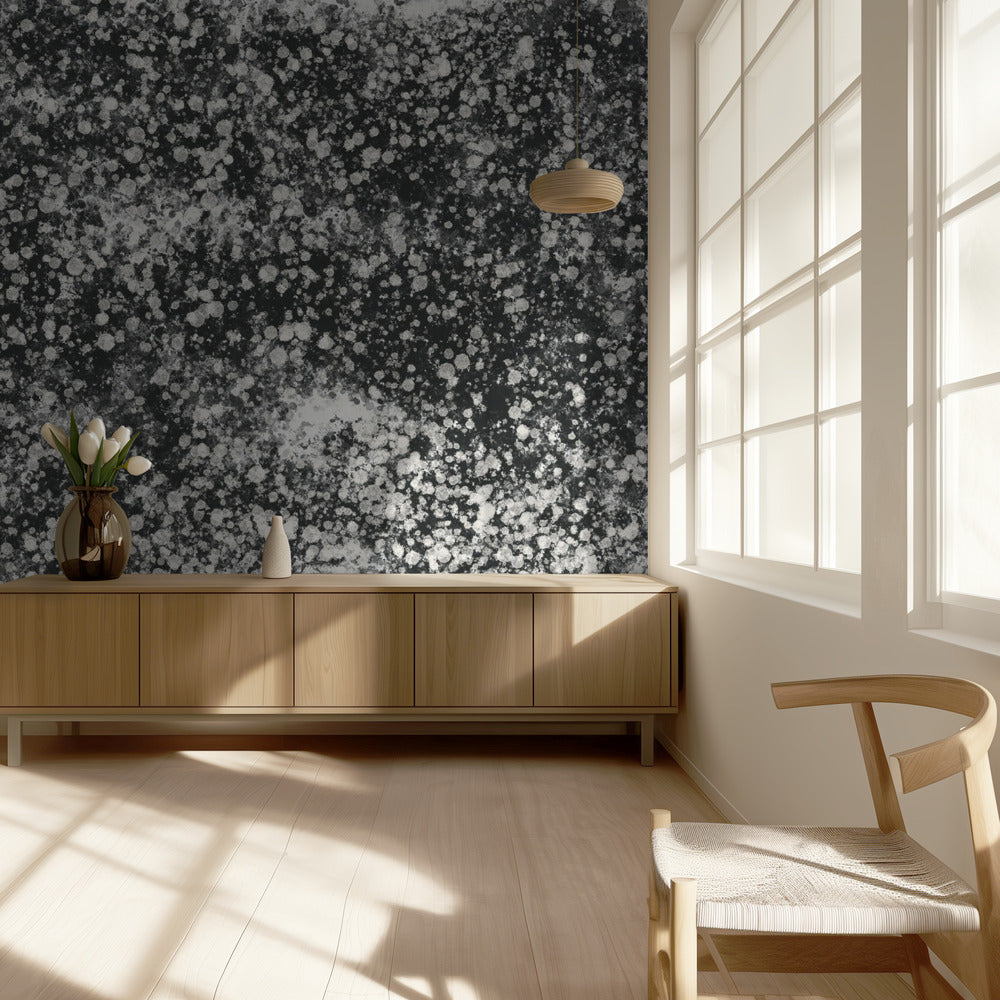 Monochromatisches Splattermuster | Tapete