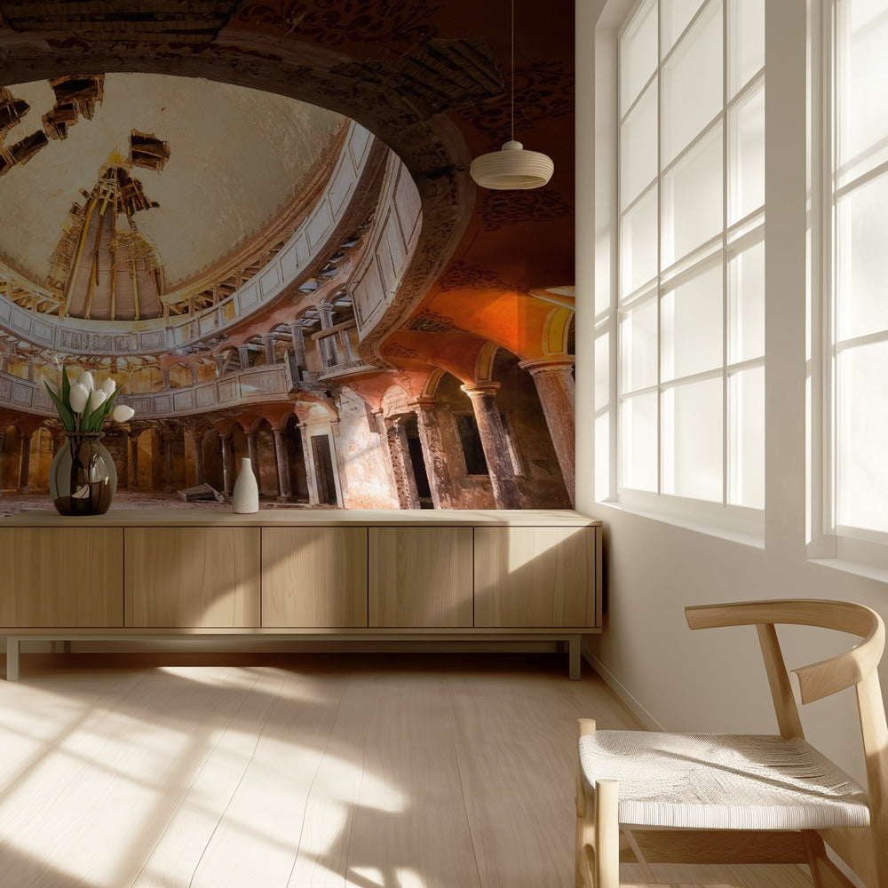 Runde Kapelle im Verfall | Tapete