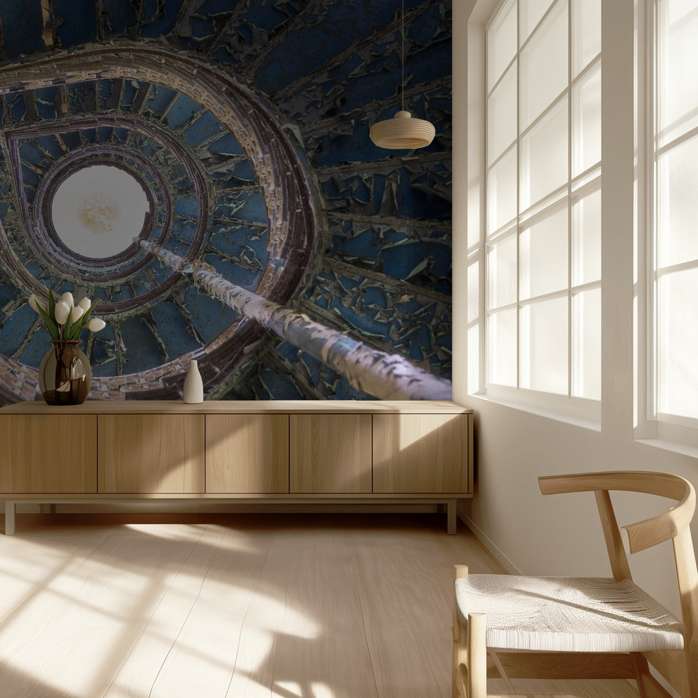 Blaue Treppe | Tapete