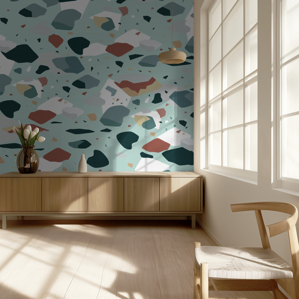 Terrazzo_Grün | Tapete