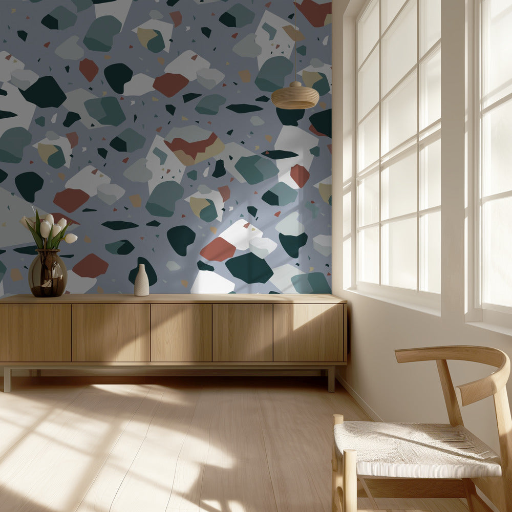 Terrazzo_Blau | Tapete