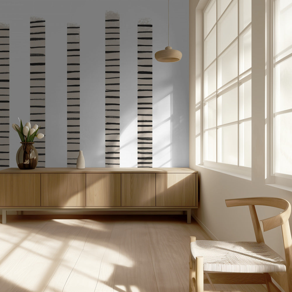 Monochrome Streifen | Tapete