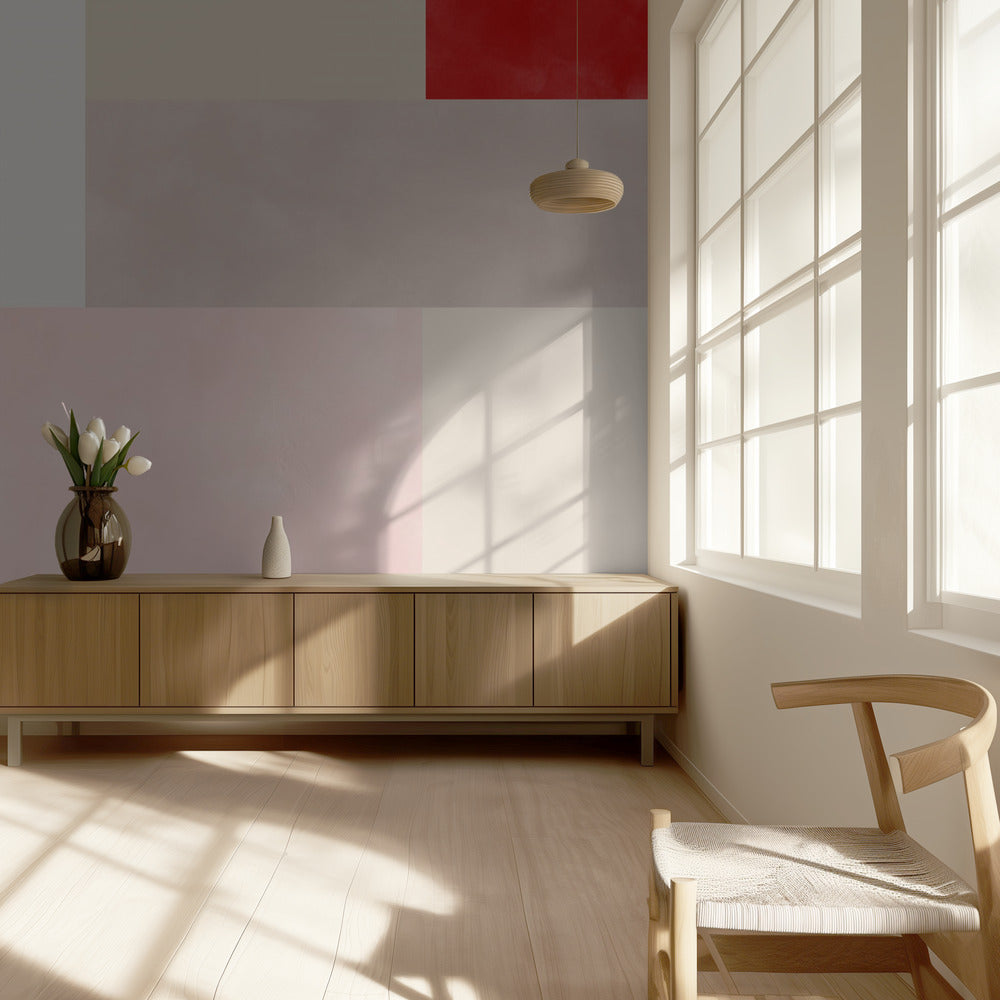 Geometrisches Raster in sanften Pastellfarben | Tapete