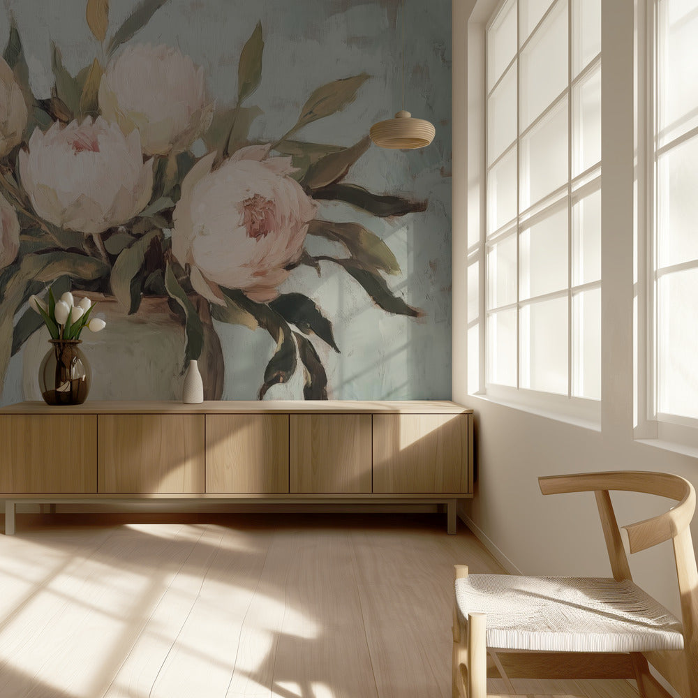 Pfingstrosen Blumen Stillleben | Tapete
