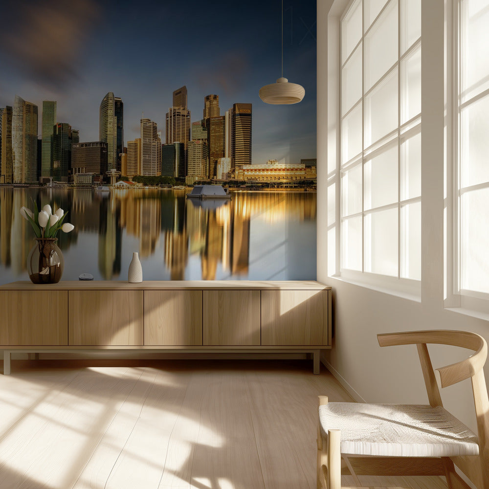 Goldener Morgen in Singapur | Hintergrundbild