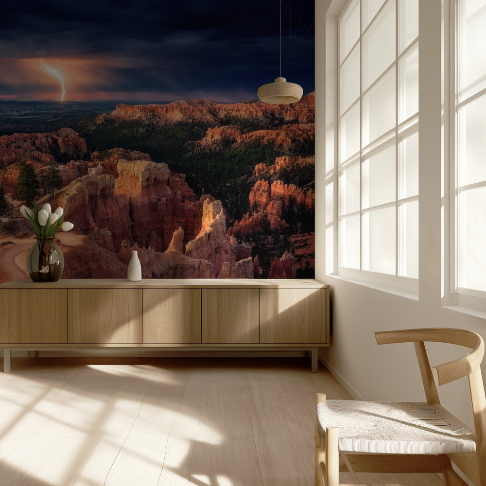 Blitz über dem Bryce Canyon | Hintergrundbild