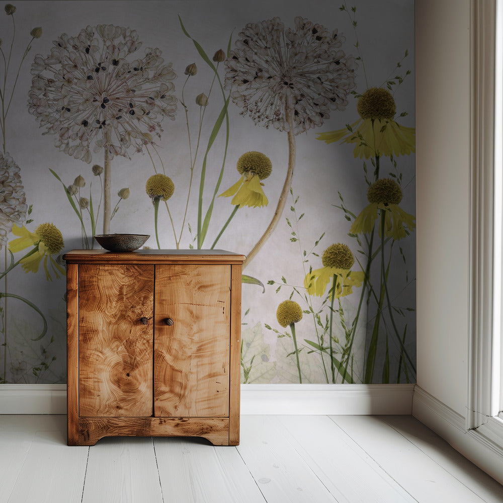 Allium und Helenium | Tapete