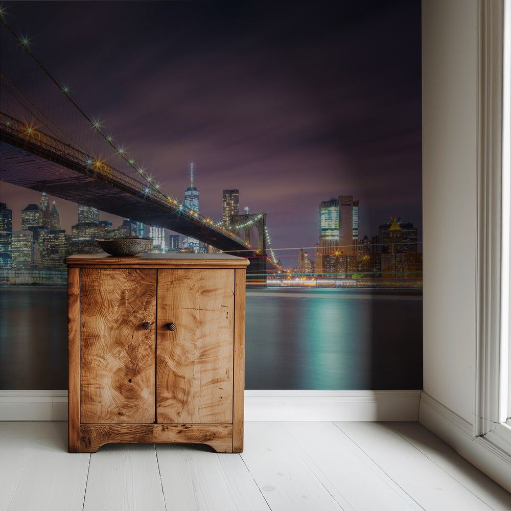 Brooklyn Bridge bei Nacht | Hintergrundbild