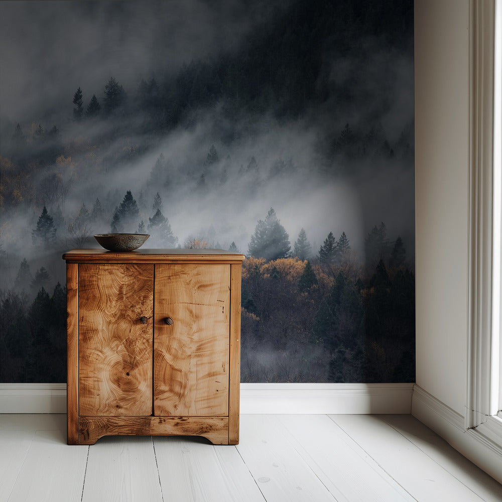 Ein Pfad im Nebel | Hintergrundbild