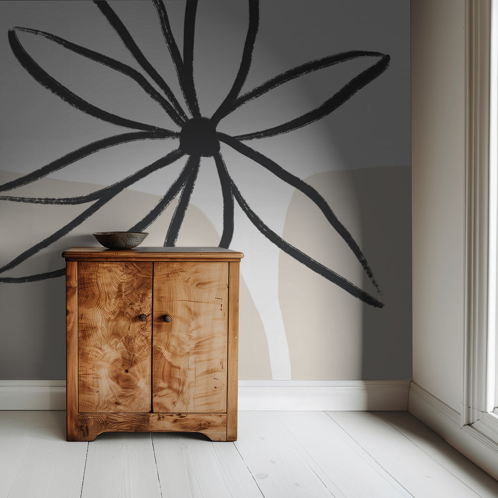 Blume und Creme | Tapete