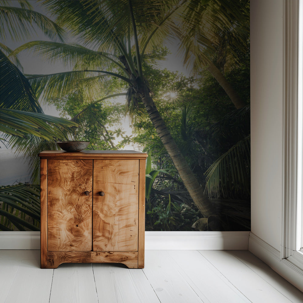 Versteck unter Palmen | Tapete