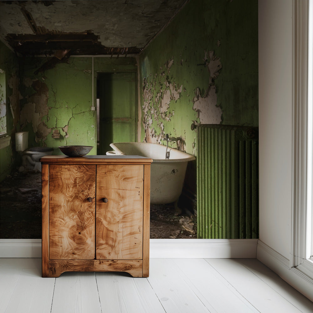 Grünes Badezimmer | Tapete