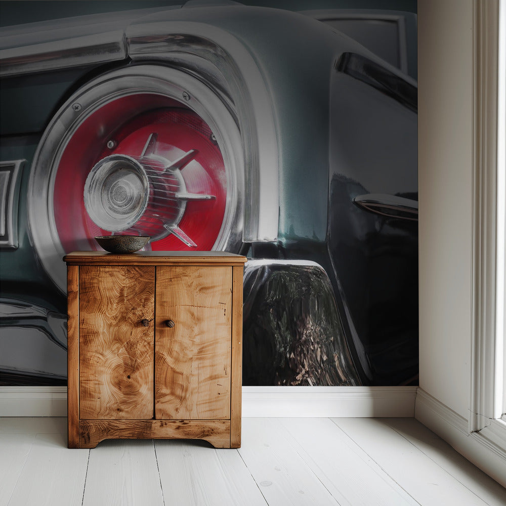 Amerikanischer Oldtimer Galaxie 500 1964 Heck | Hintergrundbild
