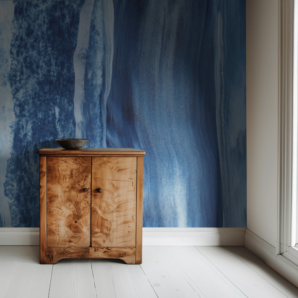 Blaue Kaskadenschleier | Tapete