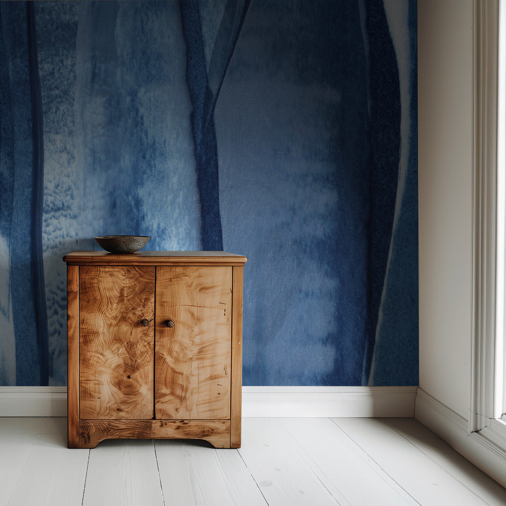 Blaue Linien und Schattierungen | Tapete