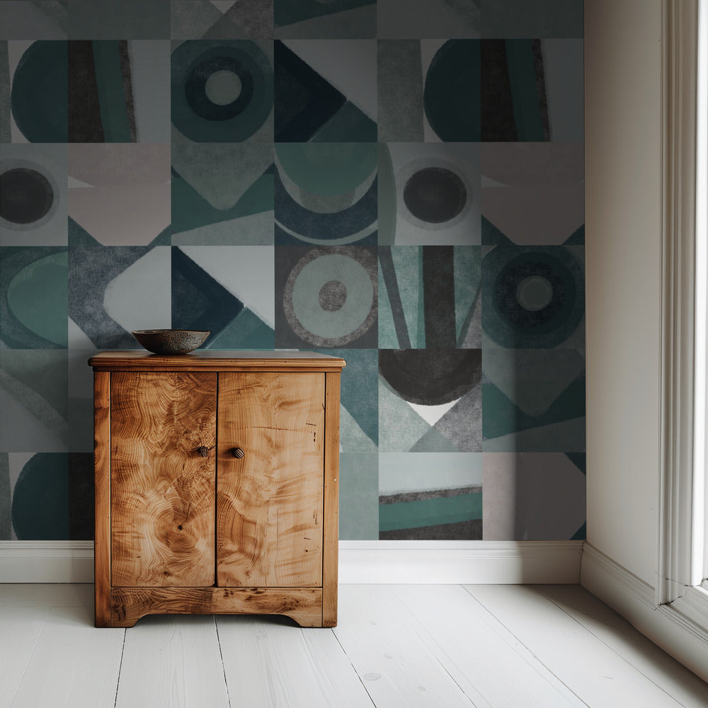 Harmonie der geometrischen Abstraktion | Tapete
