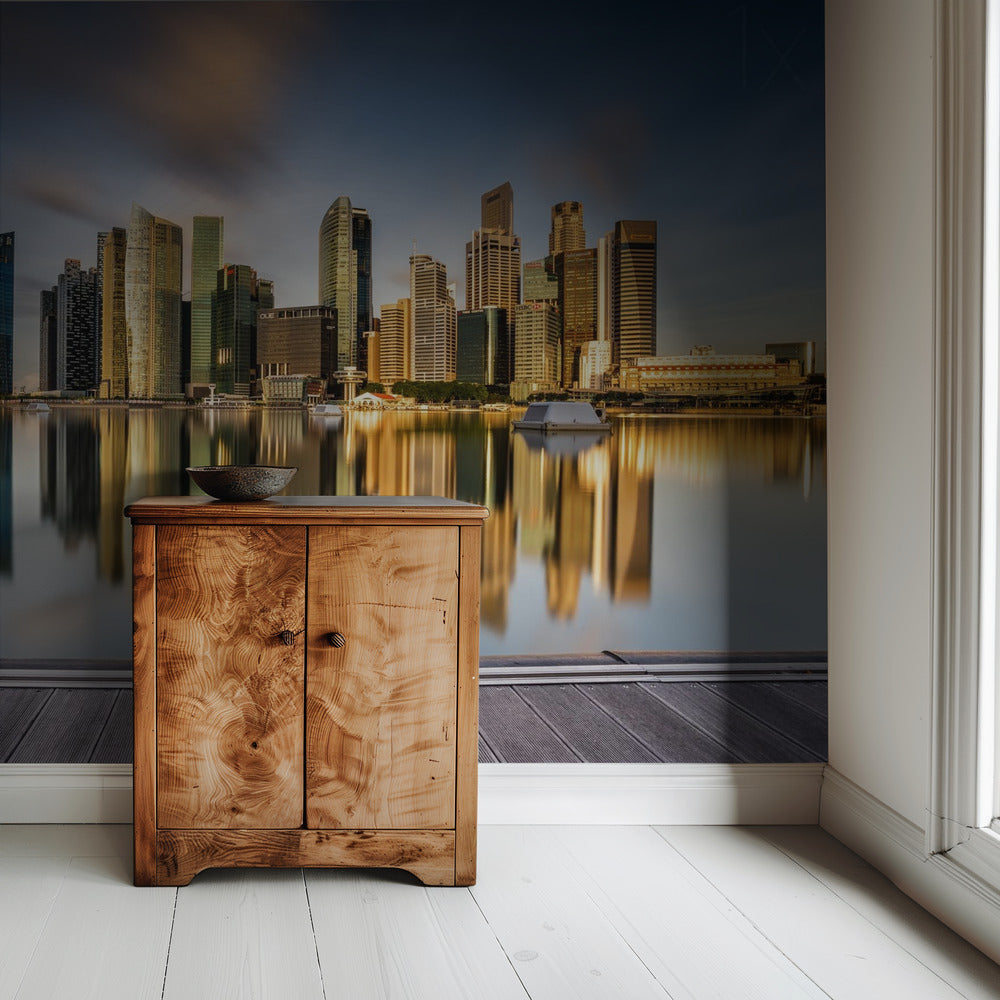 Goldener Morgen in Singapur | Hintergrundbild